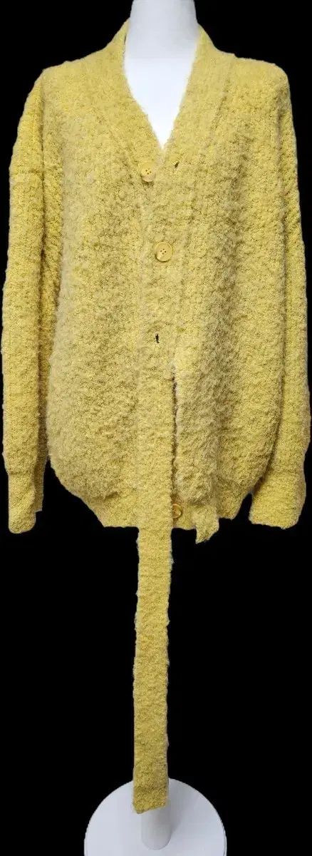 ミランロラン ヴィンテージ イエロー ルーズフィット カーディガン mサイズ