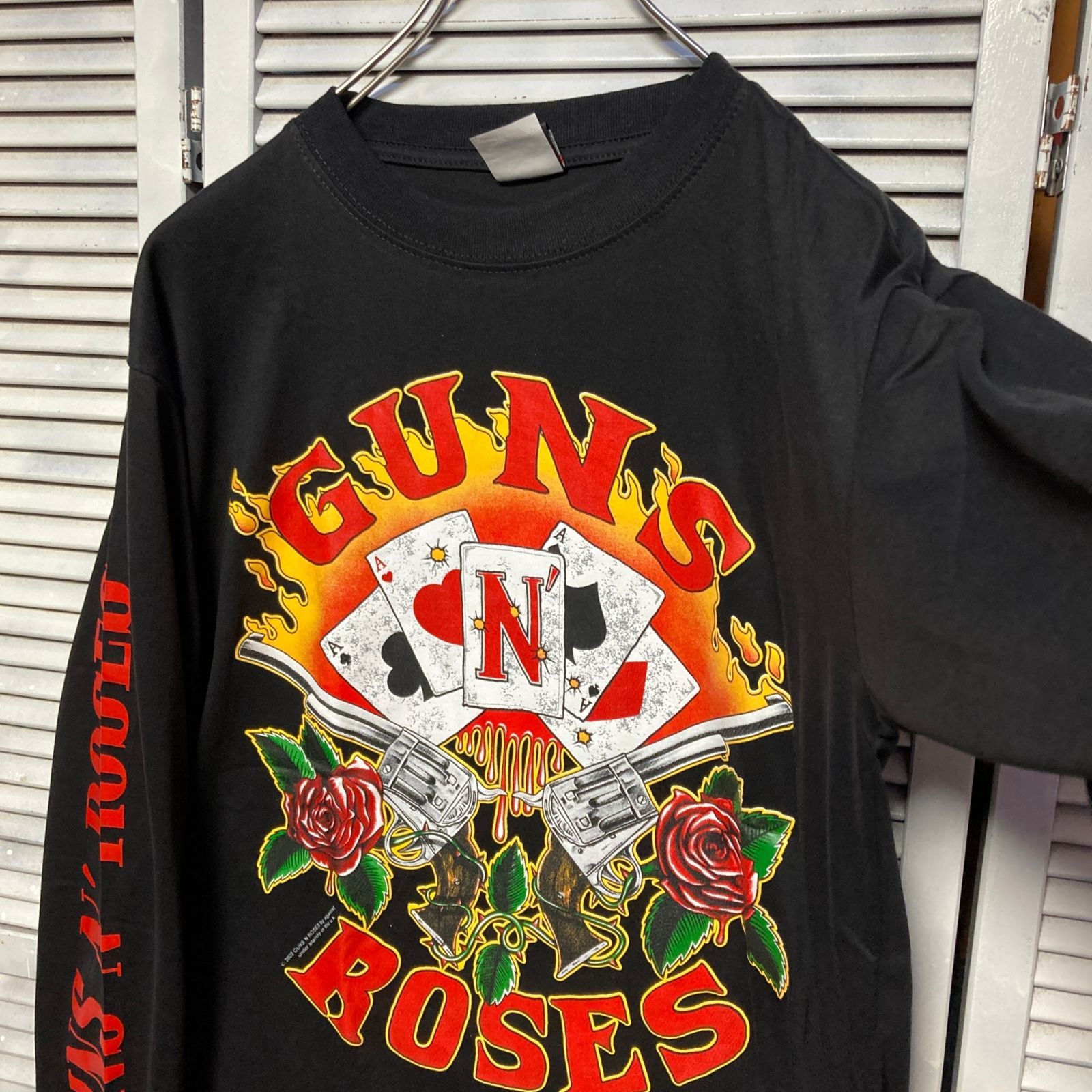 ⭐︎ ガンズアンドローゼス GUNS A ROSES 黒 長袖 Tシャツ ロンT