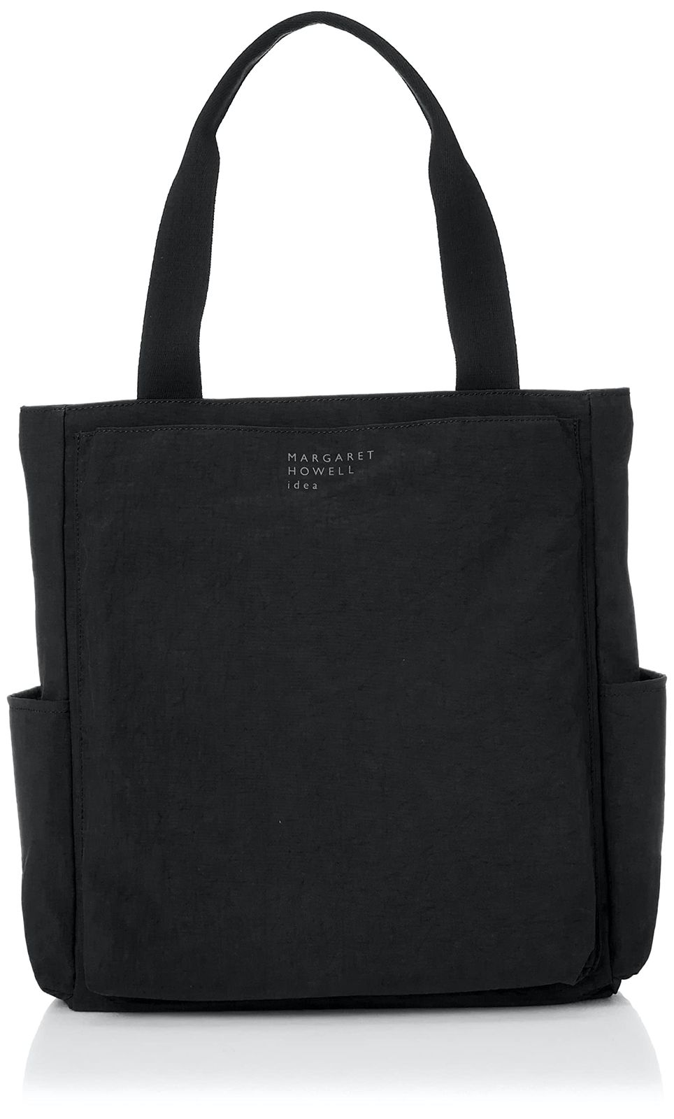 マーガレット ハウエル アイデア トート ルストン ナイロン マット質感 軽量 肩掛け ポケット多数 大容量 シンプル 大人カジュアル ナチュラル ユニセックス レディース トラベル 日本製 MHLH2NH1 ブラック