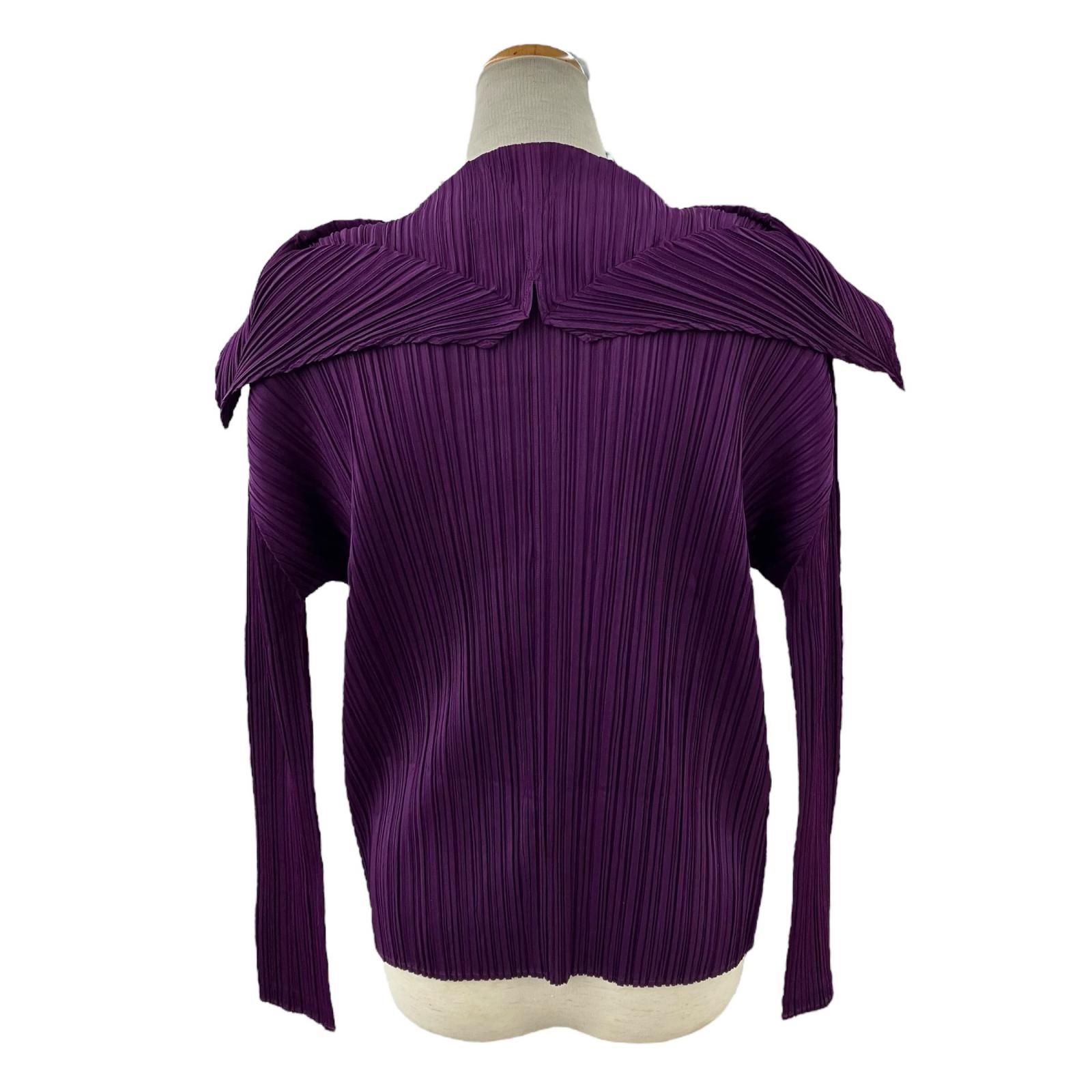 199990 ISSEY MIYAKE イッセイミヤケ ブラウス PLEATS PLEASE プリーツプリーズ パープル ポリエステル レディース [1000025372150] 199990 ISSEY MIYAKE イッセイミヤケ ブラウス PLEATS PLEASE プリーツ