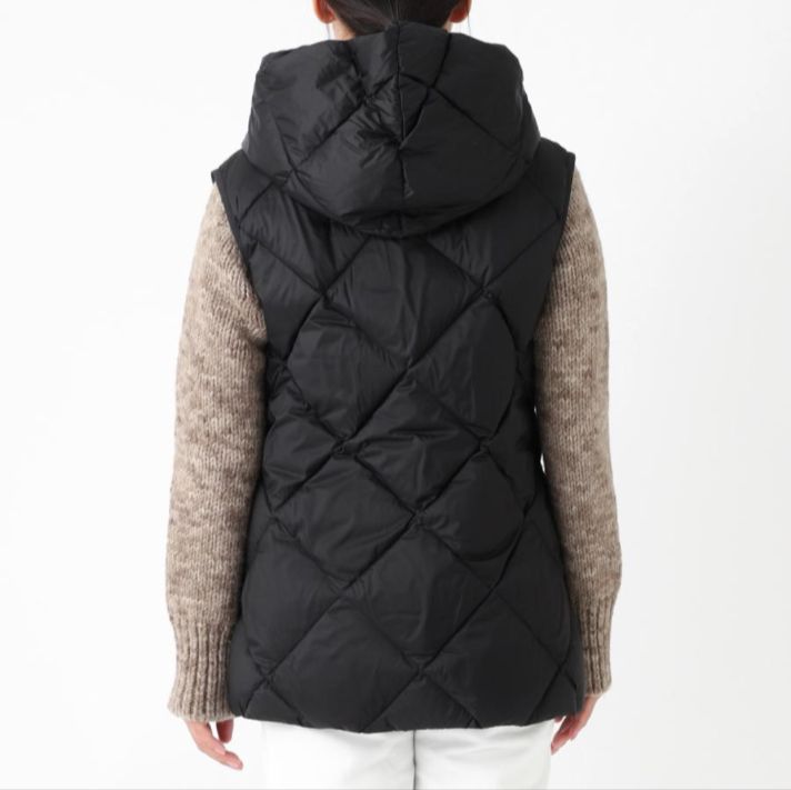 MaxMara ウィークエンドマックスマーラ Frutto 36 38 40 42 S M L LL ダウンベストフード付き アウター ネイビー ベージュ ブラック 正規工場製造 ライン 良好コンディション SIROKUMA-CORPORATION_COM