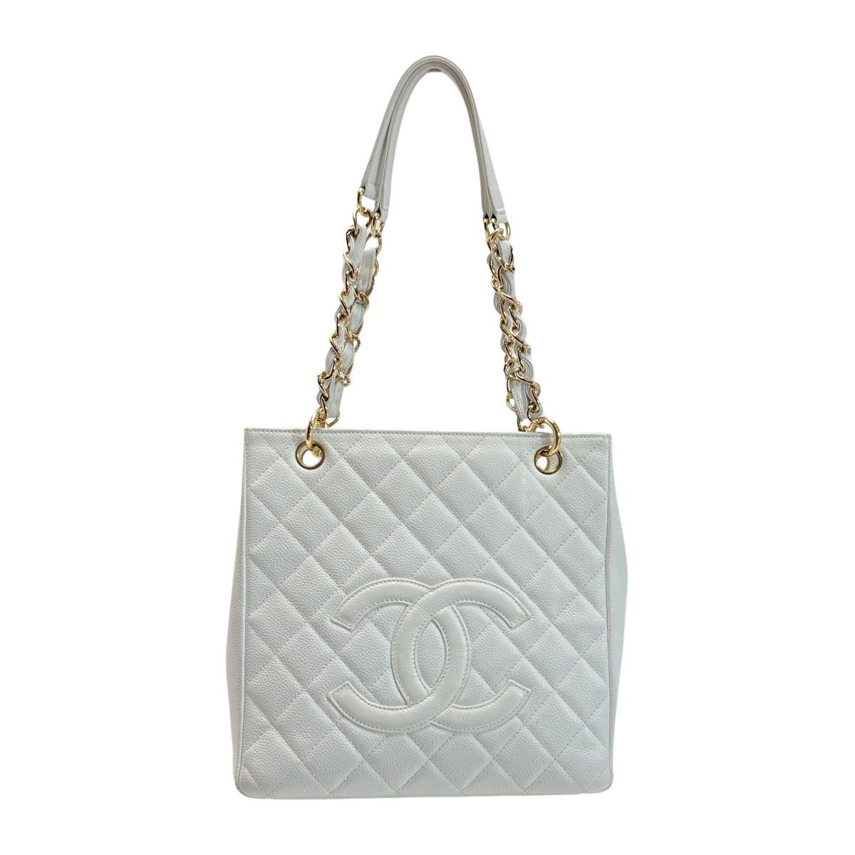 美品✨シャネル チェーントートバッグ マトラッセ コットン ココマーク CHANEL シャネル ココマーク マトラッセ PST チェーントート