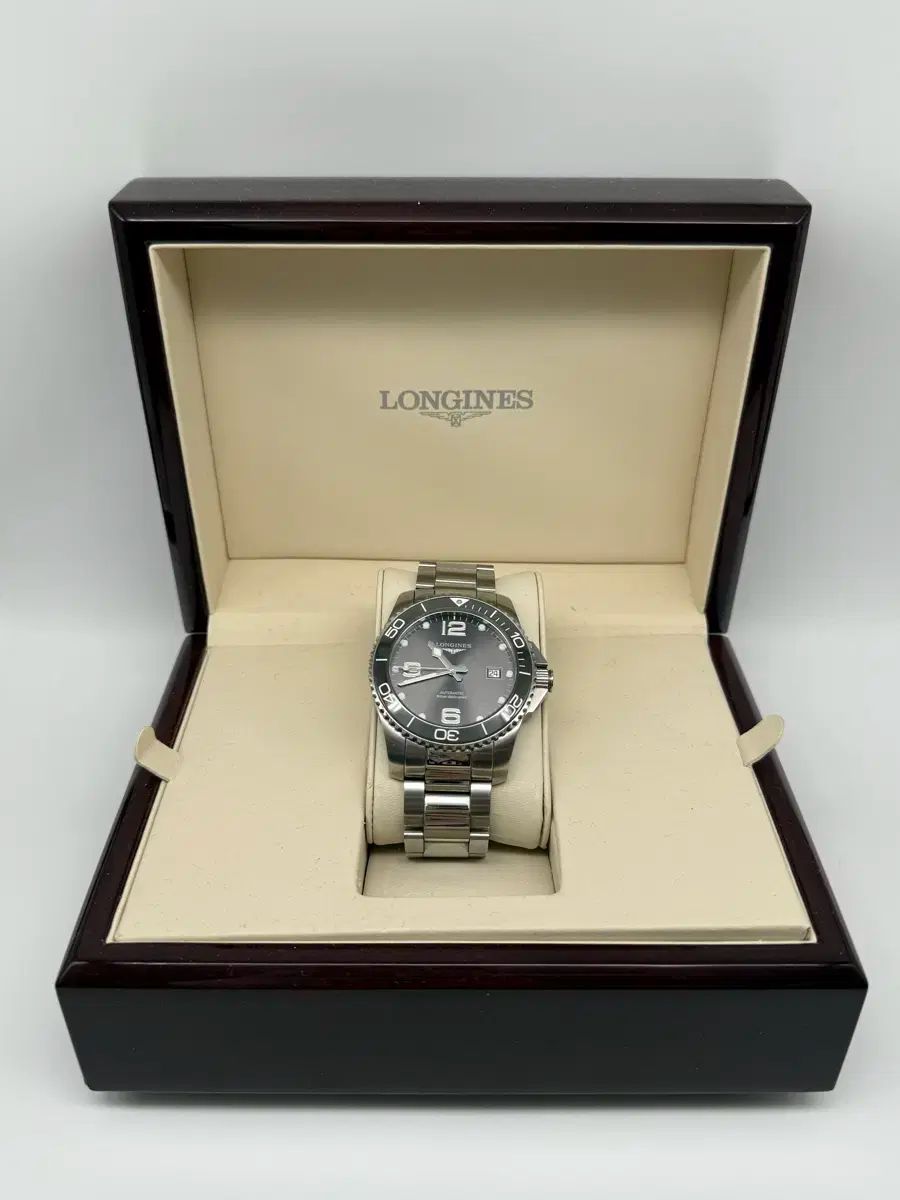 LONGINES ロンジン オートマティック ムーブメント メンズ 時計 グレー ダイアル