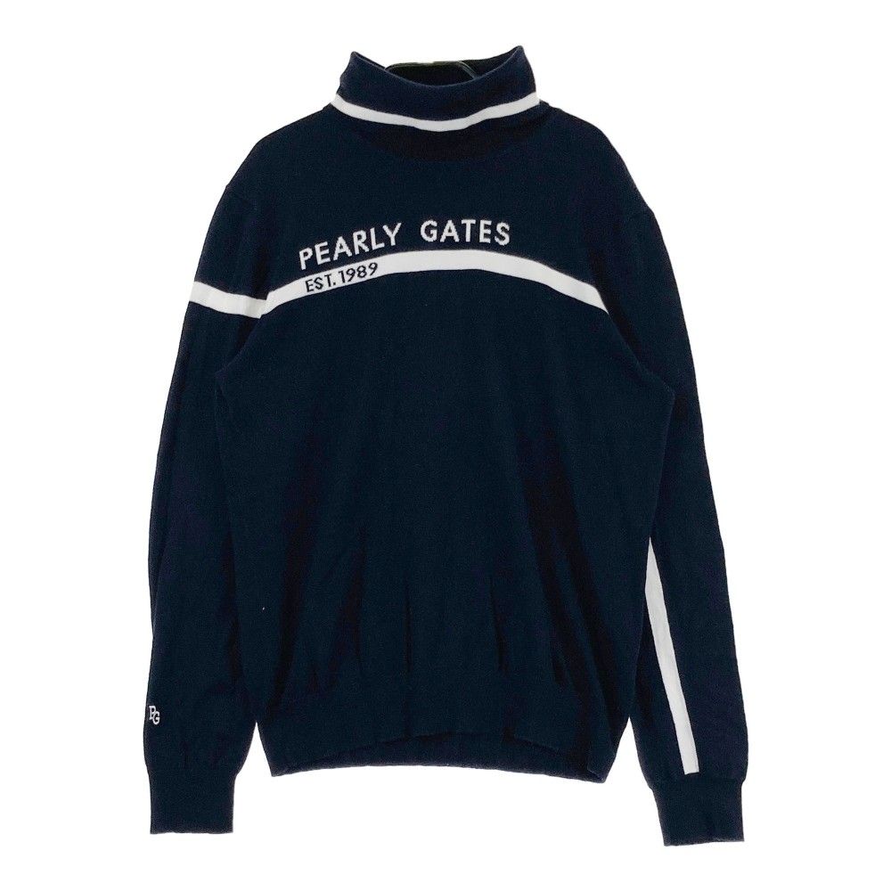 サイズ：0 PEARLY GATES パーリーゲイツ  タートル ニット セーター  ブラック系 [240101436163] ゴルフウェア レディース ストスト サイズ：0 PEARLY GATES パーリーゲイツ タートル ニット