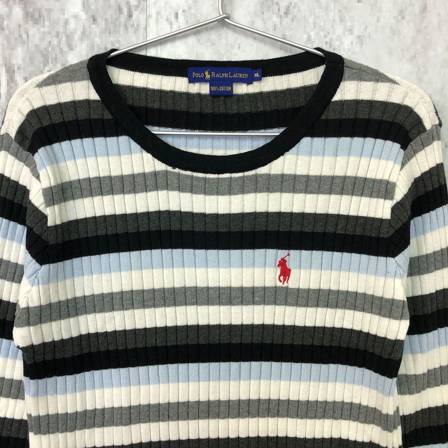 最終値下げ:ポロラルフローレン　ボーダーワンピース POLO RALPH LAUREN ポロラルフローレン ボーダー ニット ロング