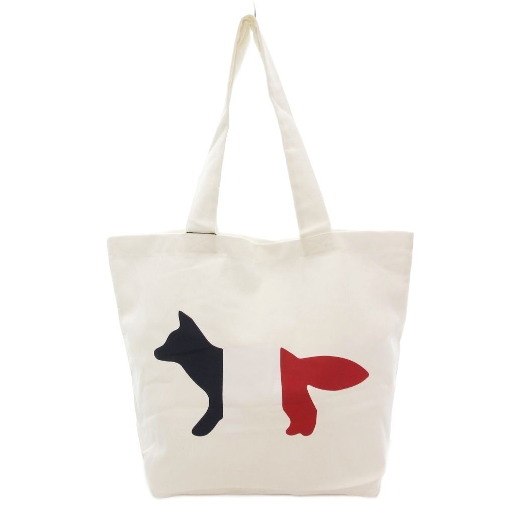 メゾンキツネ MAISON KITSUNE タグ付き TRICOLOR FOX TOTE BAG