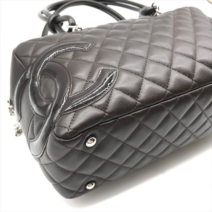 美品 CHANEL シャネル ココマーク カンボン レザー エナメル