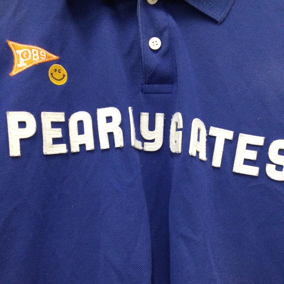 PEARLY GATES ポロシャツ 半袖 サイズ6 ブルー パーリーゲイツ