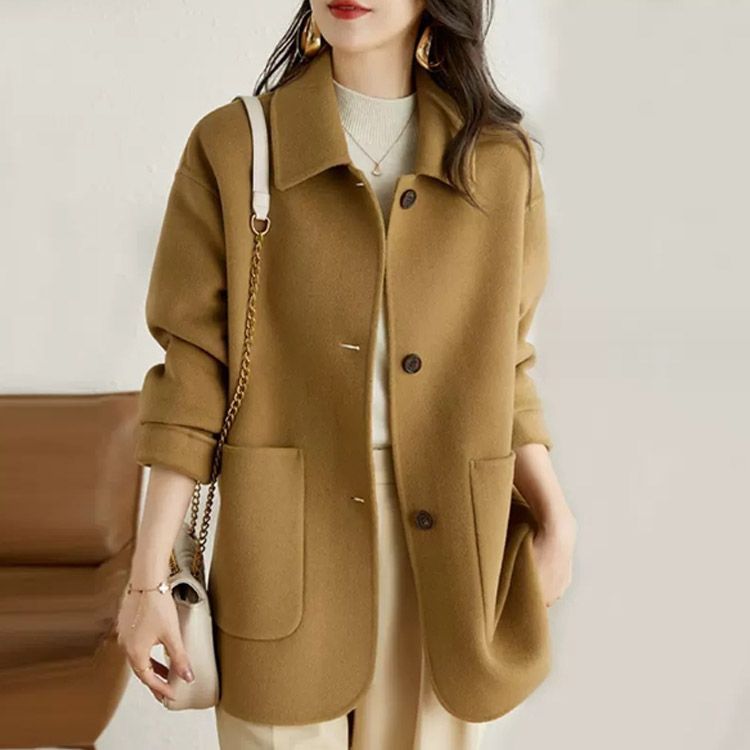 ラシャコート 秋 冬 ショートコート コート レディース お洒落 無地 長袖 アウター ファッション 大きいサイズ カジュアル ダッフル チェスターコート コート 厚手 ラシャ ショートコート 秋冬 トップス ショート丈