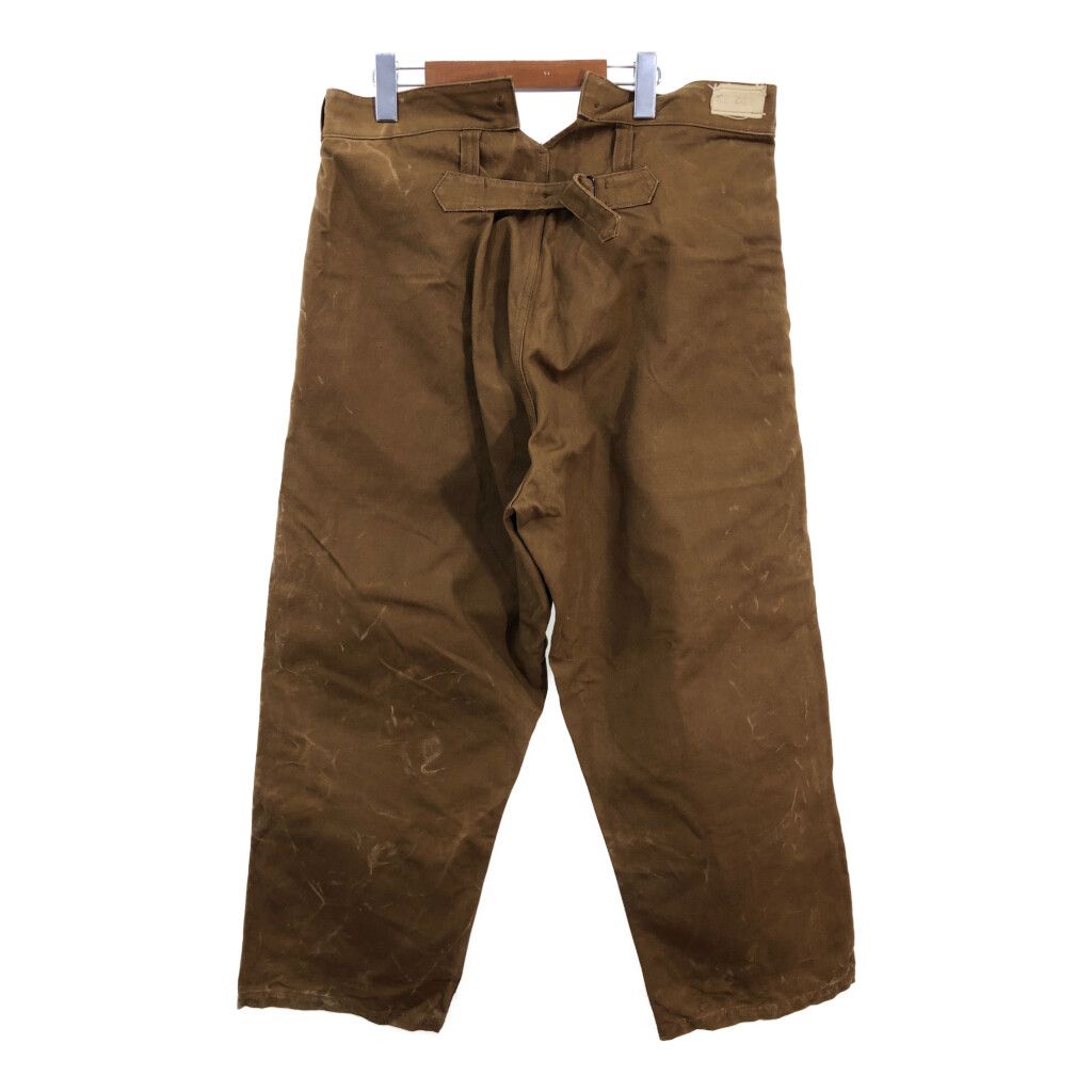 60年代 フレンチワーク レイルロードパンツ ヴィンテージ ユーロ ワーク ブラウン メンズ 92 73 古着 S 7216
