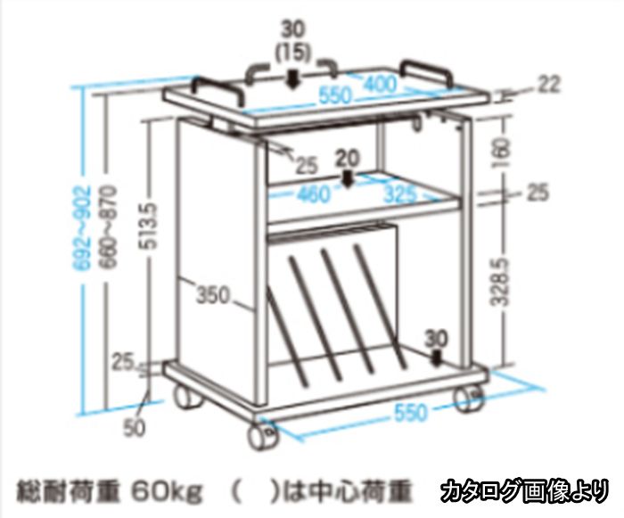 満足保障！ 一部地域 サンワサプライ プロジェクター台 スチール プリンター台 高さ調節 F-NA-814-0819A