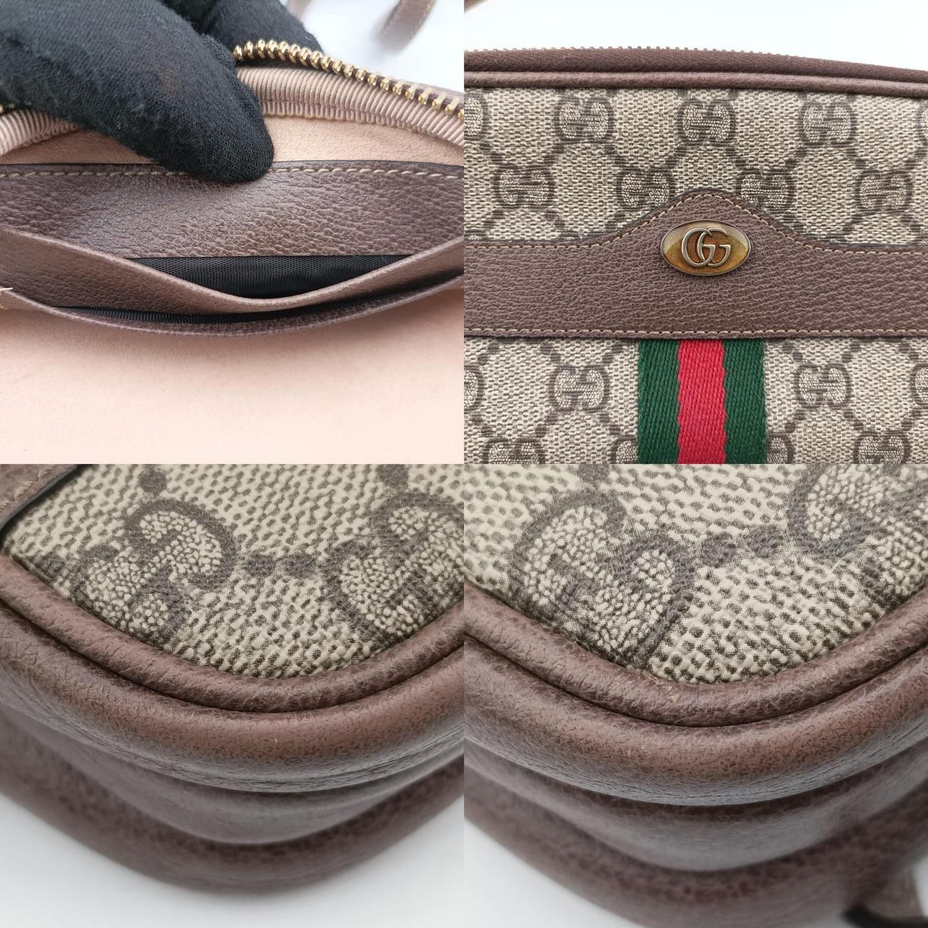 グッチGucciオフィディアブラウンPVCコーティングキャンバス546597