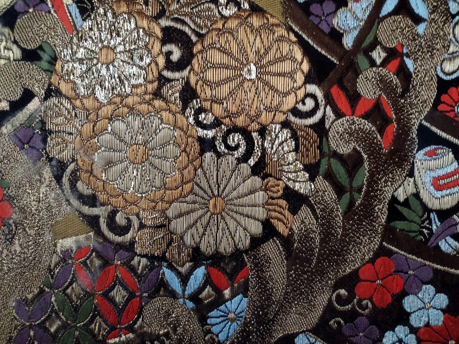 197 麻の葉組子組子絵柄 3枚一組木製額縁