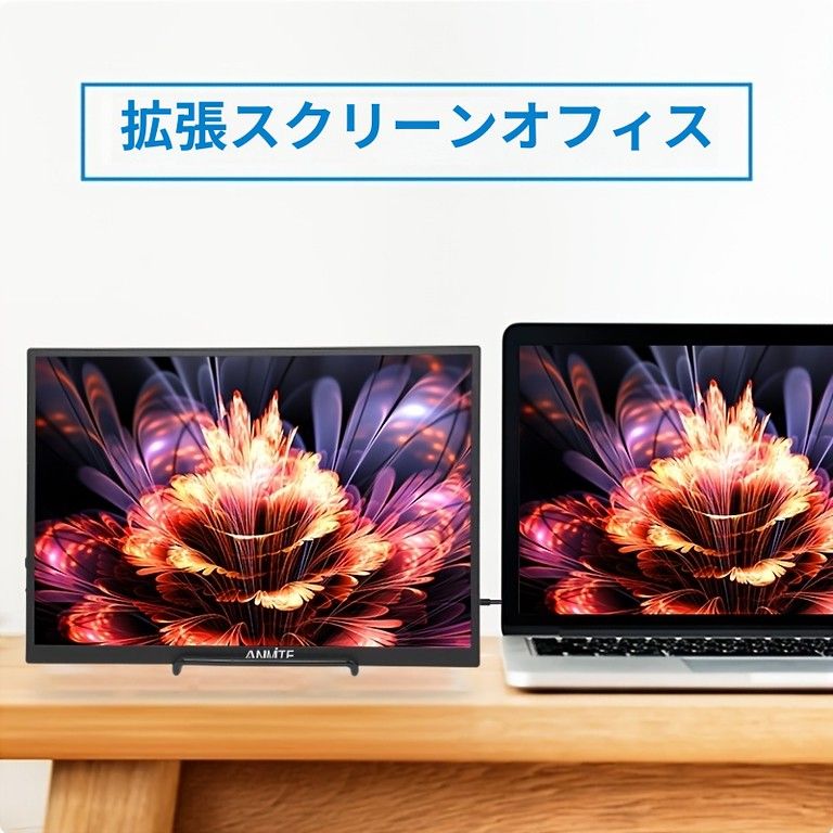 10.5インチ FHD 1080P ANMITE ポータブルモニター 16 10 HDR対応 低ブルーライト USB接続 Xbox PS5 Switch PC スマホ対応 拡張ディスプレイ
