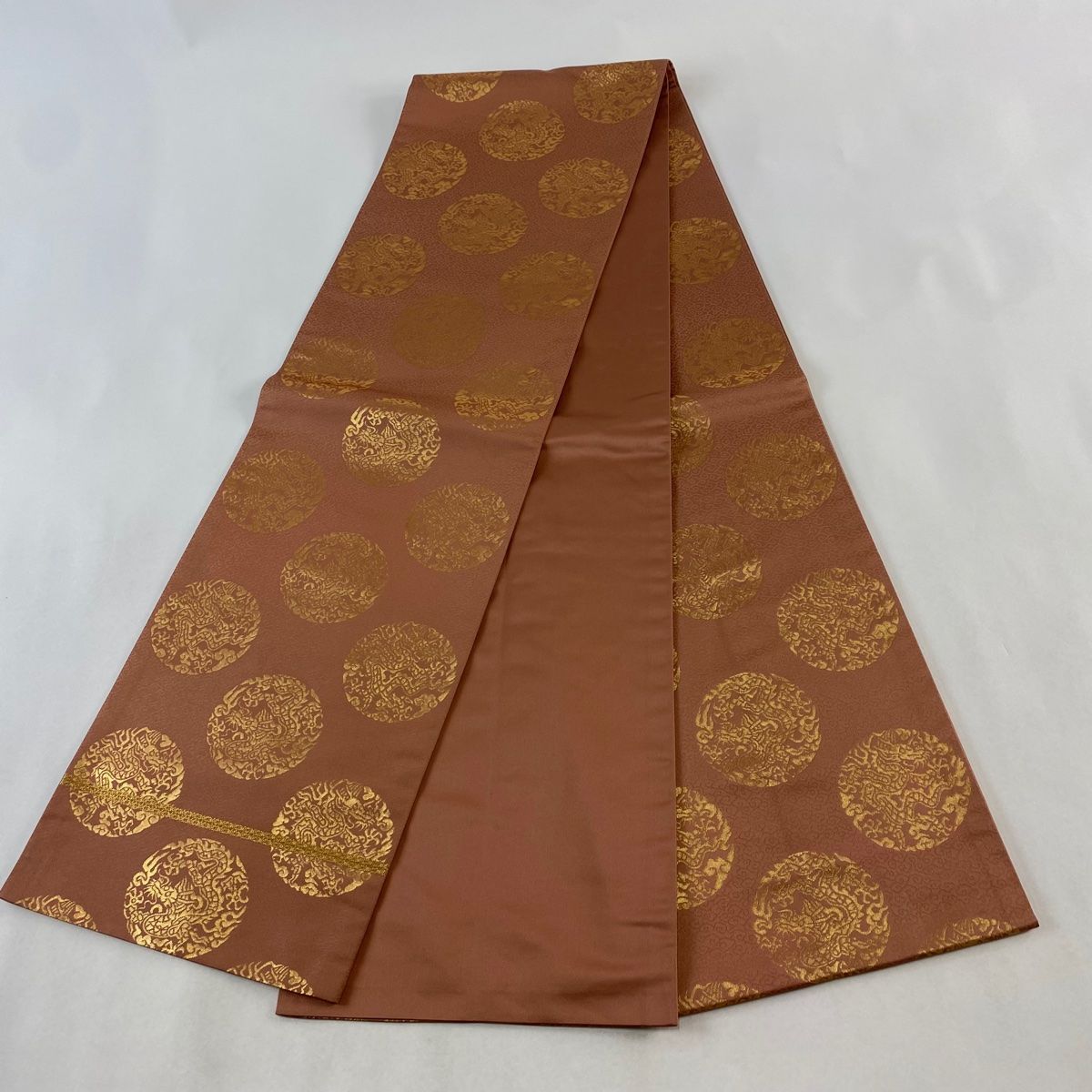 正絹　丸帯 丸帯 美品 逸品 全通 正絹