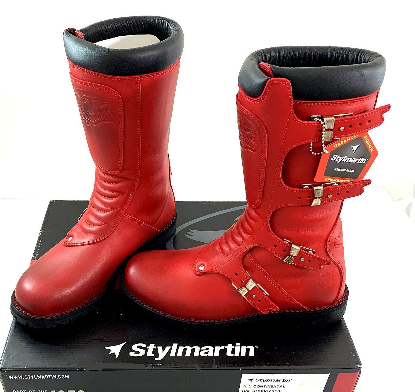 【在庫僅少】 Stylmartin / レッド Continental スティルマーティンブーツ バイクウェア・装備