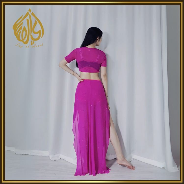 ベリーダンス 衣装 ピンク パステル ベリーダンス衣装BAHEE ピンクお