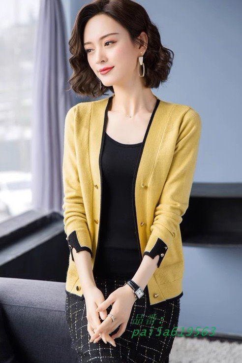 ニットカーディガン レディース 前開 秋冬き ショート丈 バイ羽織り シンプル 黒 冬 通勤服 春 大きいサイズ 4L 秋 3L pai5a619563