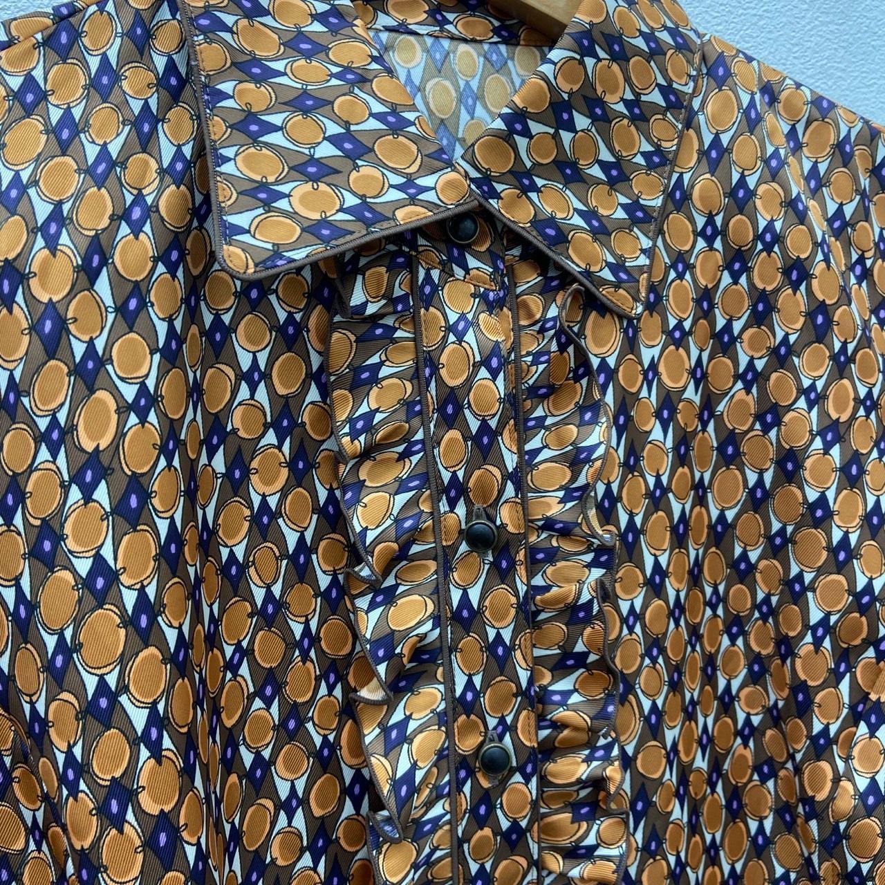 レリアン　ロシヤスプルミエール　11号 ROCHAS ロシャス プルミエール Leilian レリアン ブラウス 総柄
