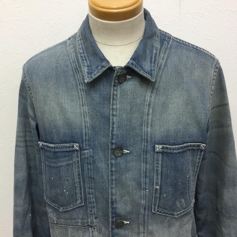 雰囲気抜群 LVC ヴィンテージ加工 Lot.67 デニムカバーオール Sサイズ LVC Lot 67 ペイント・ダメージ加工 デニムカバーオール ワーク