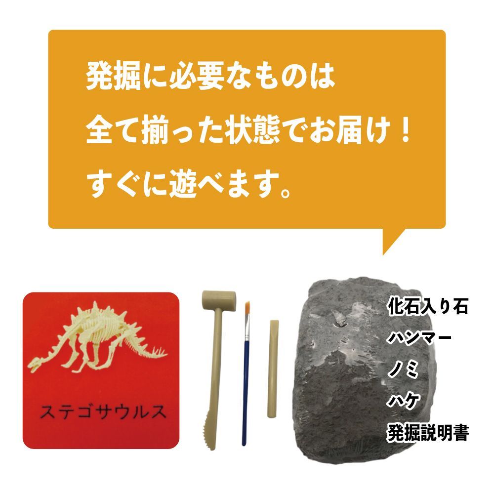 恐竜化石発掘キット 恐竜化石発掘セット ステゴサウルス 知育