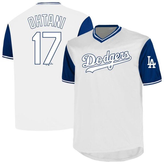 【送料無料】 プロファイル メンズ Tシャツ トップス Men'sProfile Shohei Ohtani White Los Angeles Dodgers Big & Tall Name & Number Birdeye V-Neck T-Shirt L