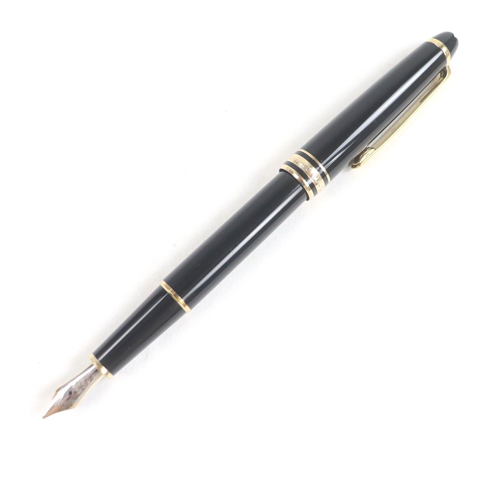 □MONTBLANC モンブラン マイスターシュテュック クラシック ペン先14K Mニブ キャップ式 万年筆 ブラック ゴールド ドイツ製 メンズ
