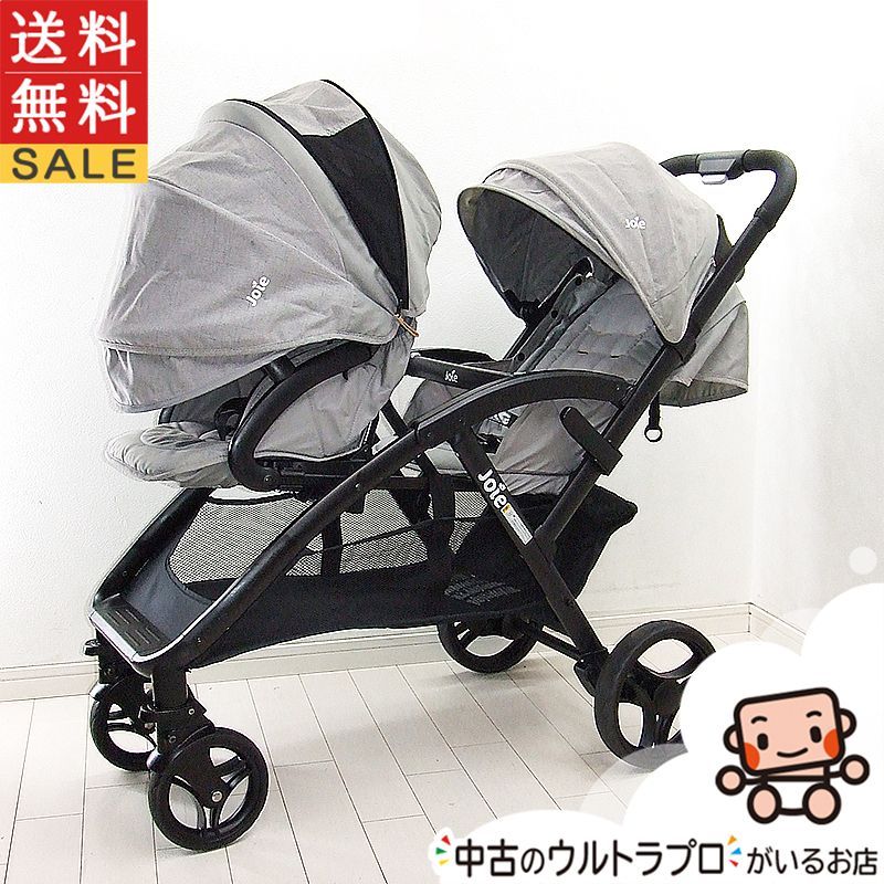 美品】Joie 2人乗りベビーカー エヴァライトデュオ グレー（美品】joie 