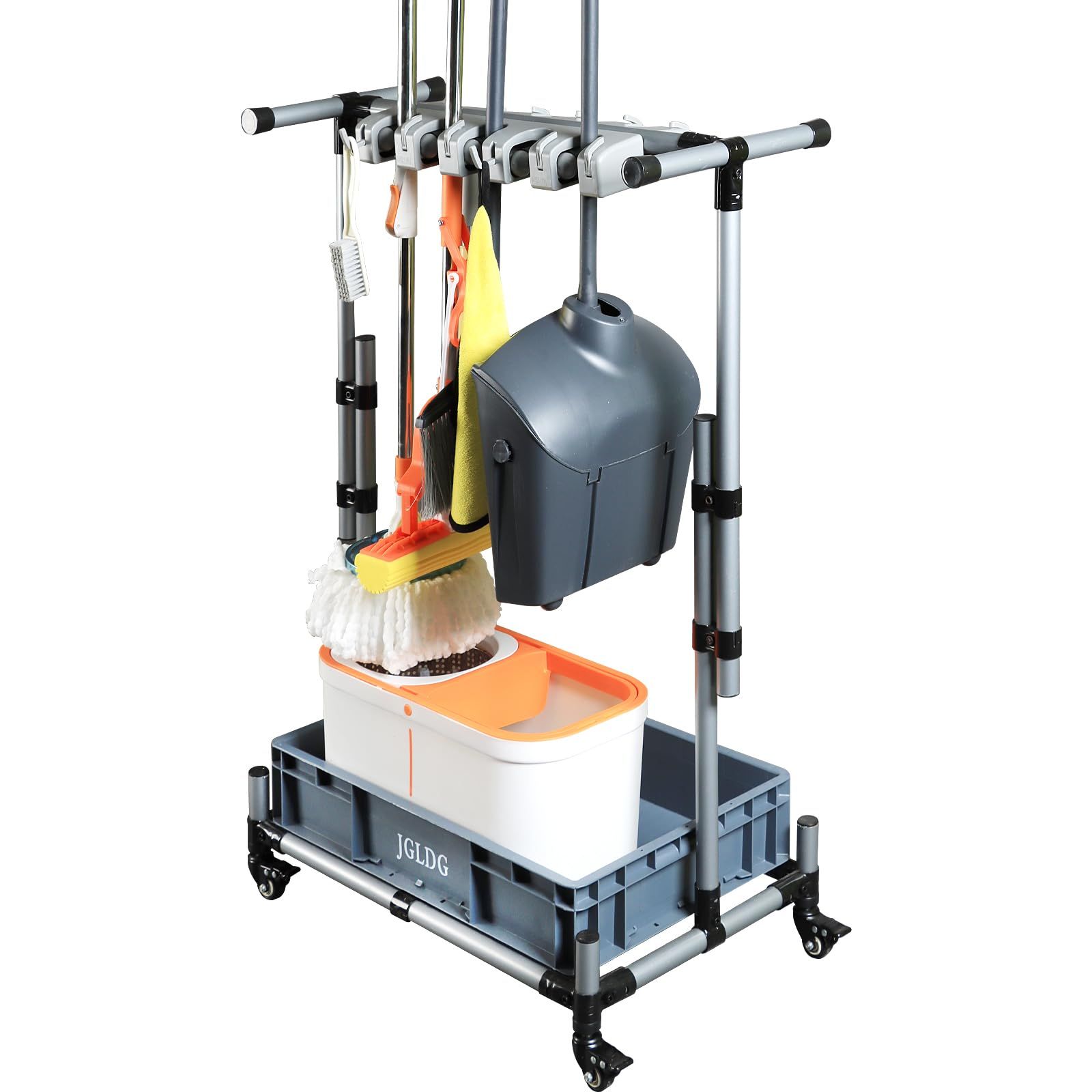 可動式掃除用具収納ラック 清掃カート L