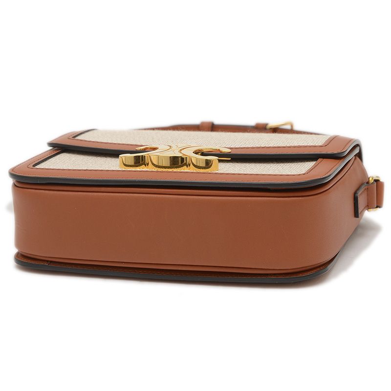 セリーヌ ティーントリオンフ ショルダーバッグ キャンバス/カーフ  