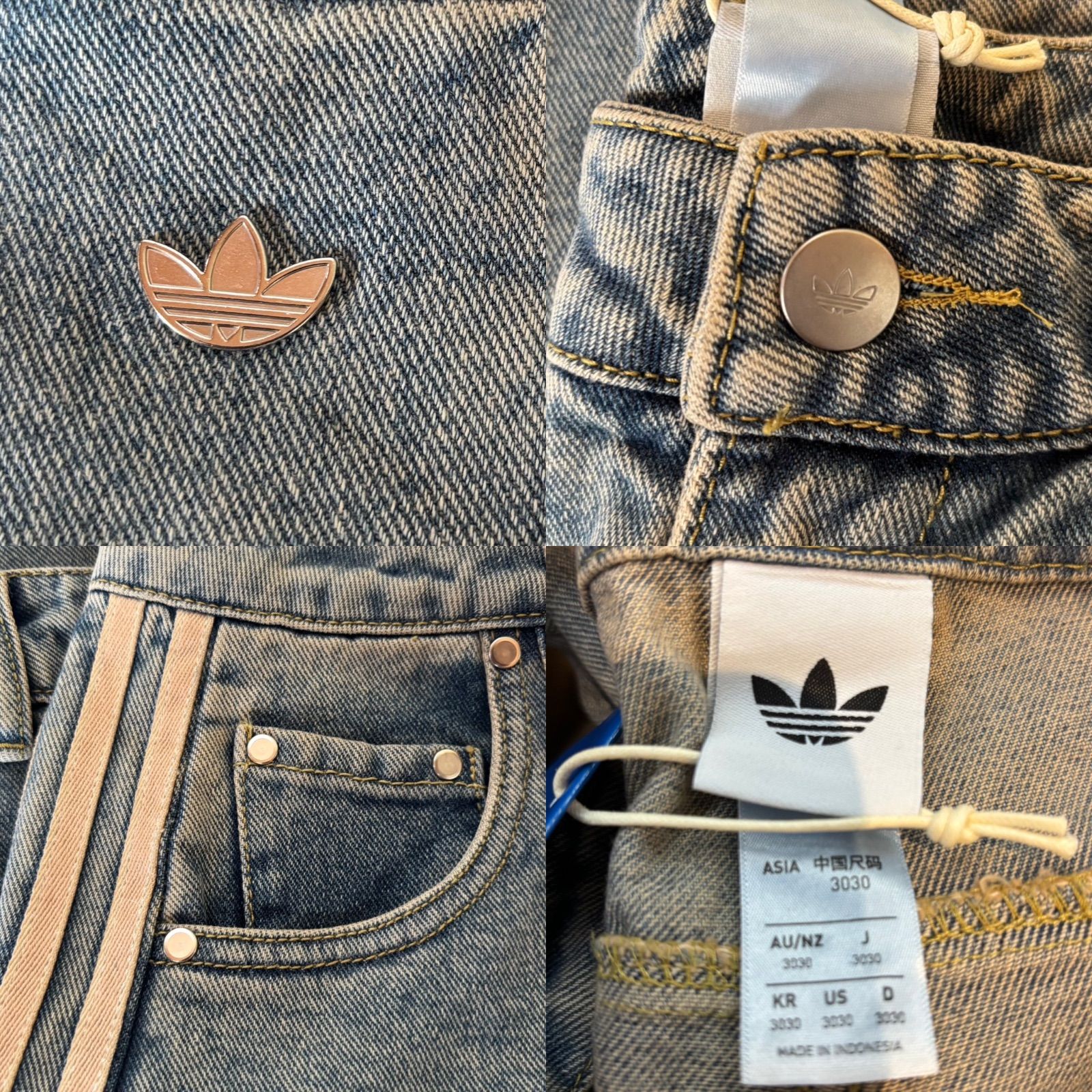 新品30⭐️adidasプレミアムエッセンシャルズ デニムパンツ インディゴブルー 新品30⭐️adidasプレミアムエッセンシャルズ デニムパンツ