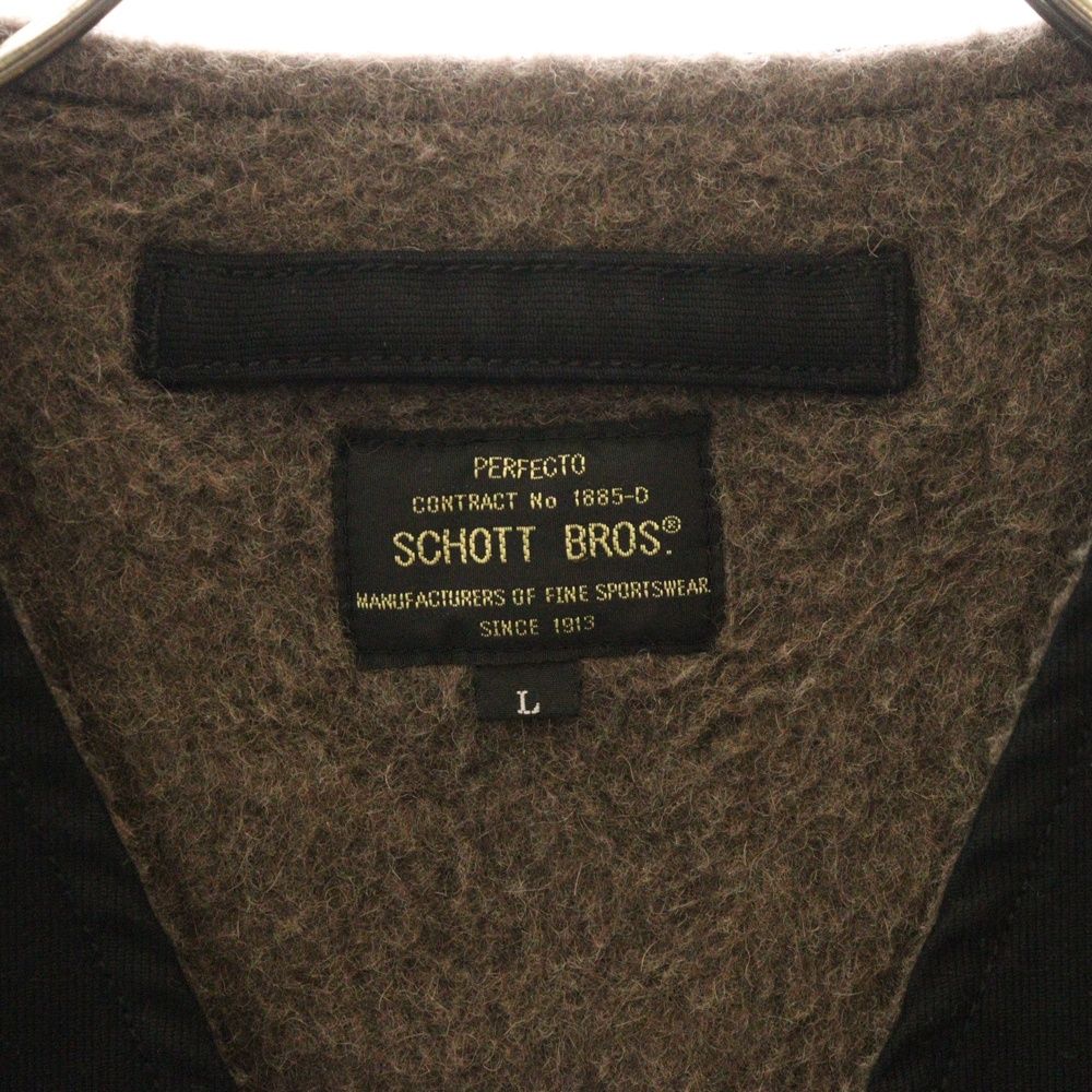 SCHOTT (ショット) 裏地アルパカ混ウール デッキベストジャケット