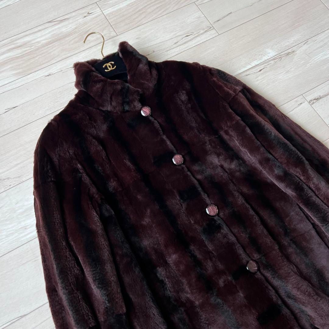 もちろん正規品です。 アルティマ 毛皮 ロングコート リバーシブル ウィーグル シルク 精力的な