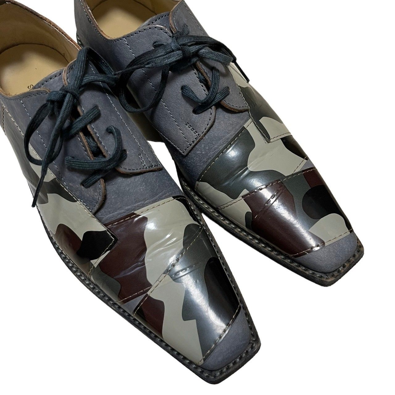 COMME des GARCONS コムデギャルソン 01s レザー迷彩シューズ
