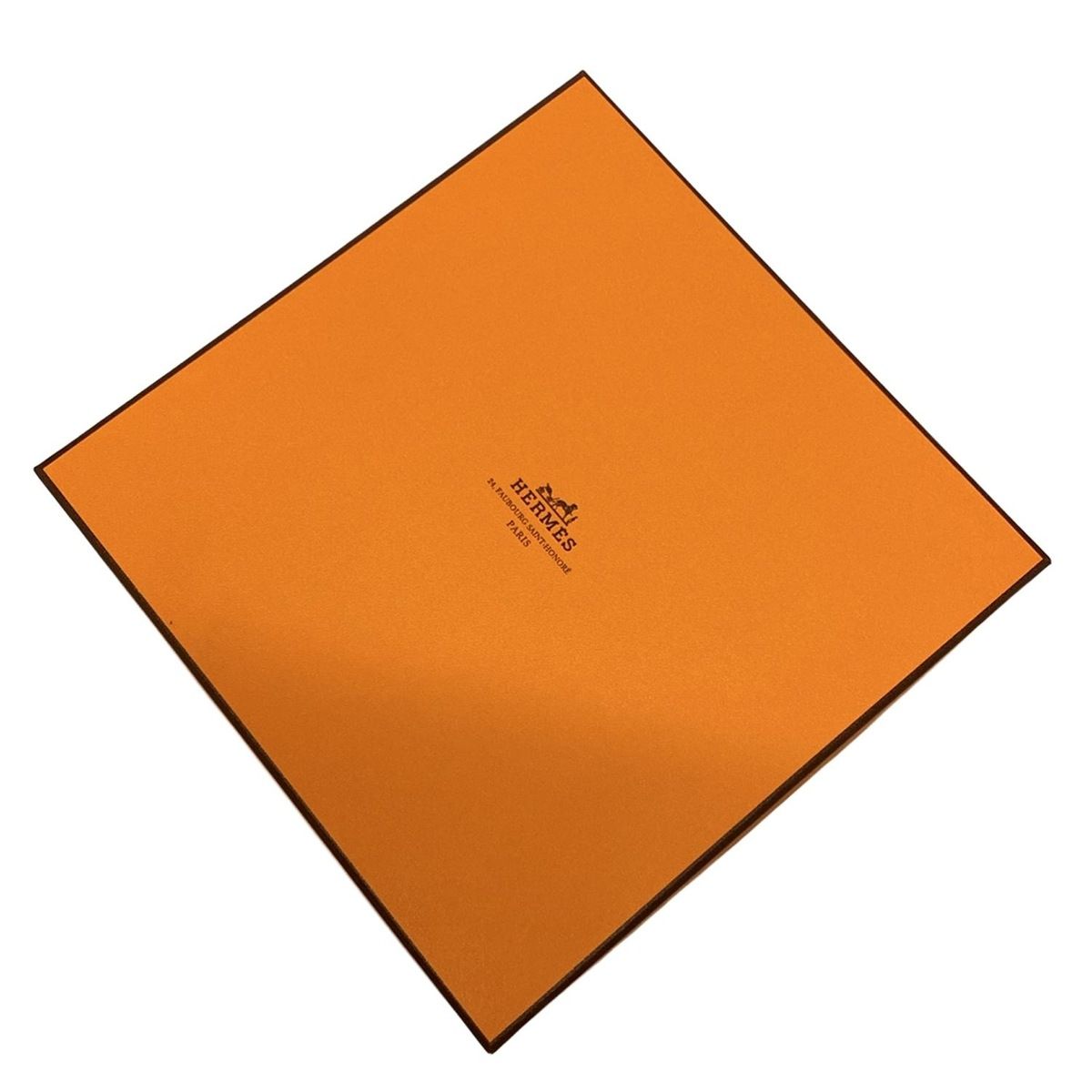 HERMES(エルメス) スカーフ美品 カレ90 オレンジ×ダークブラウン