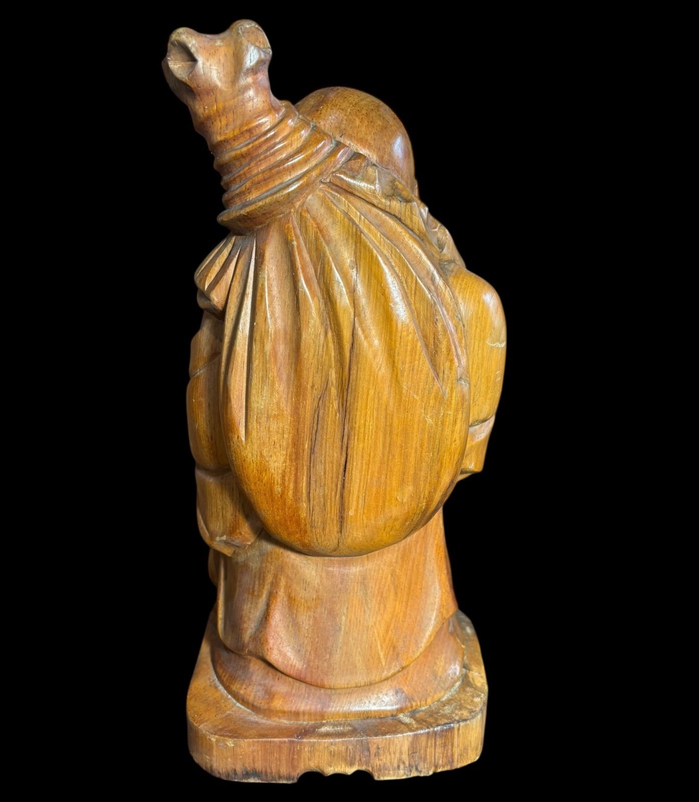 布袋様 骨董品 木彫り 木彫り 布袋尊 七福神 木製 布袋様 開運 縁起物