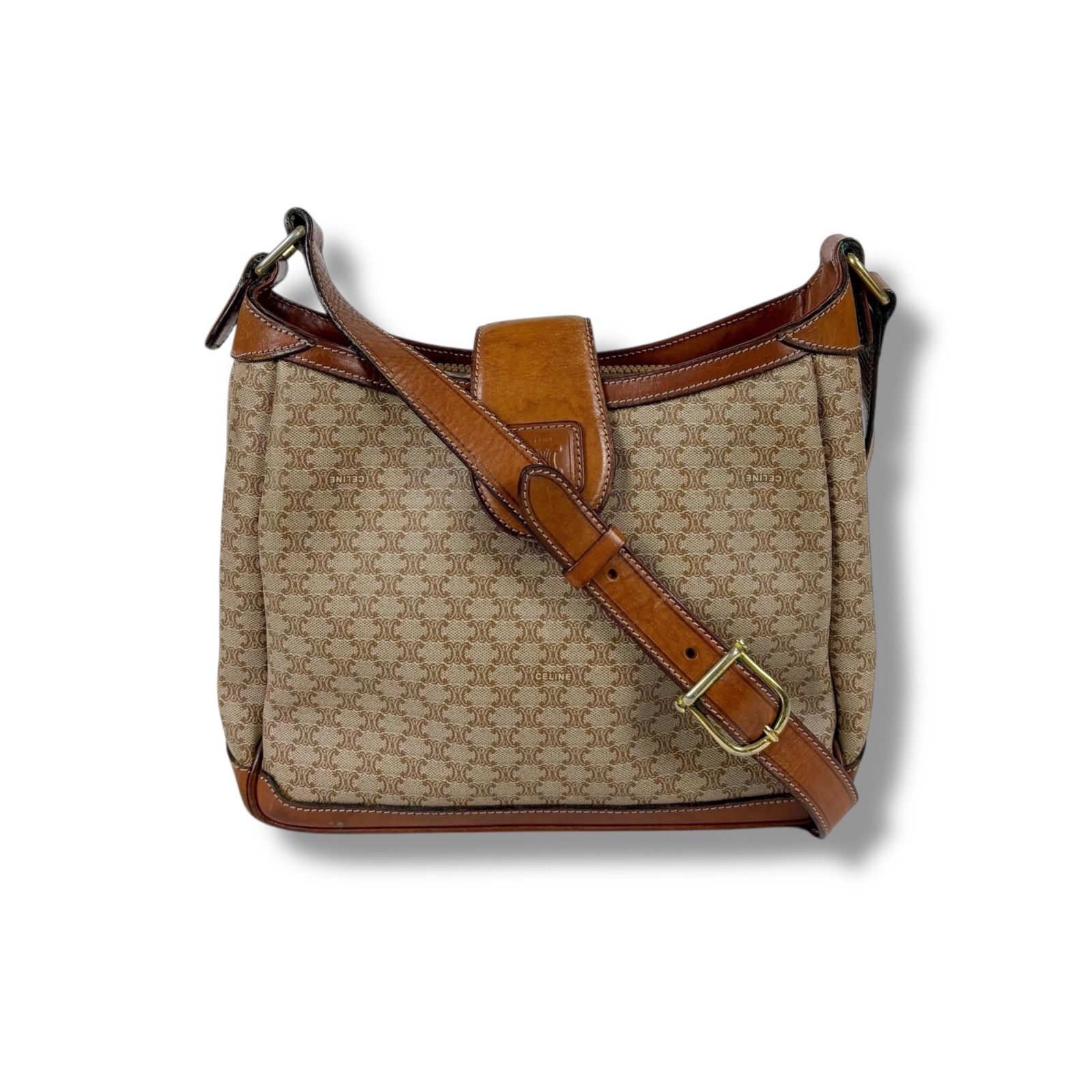 CELINE セリーヌ マカダム柄 ワンショルダーバッグ マカダム柄サークル