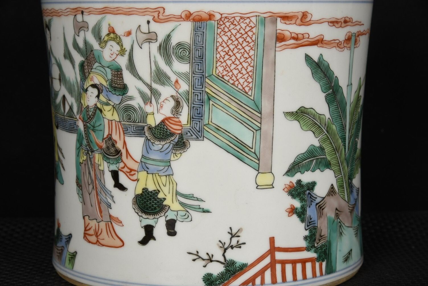 送料無料 中国古玩　清時代　康熙年製　蛍手碗　蓋付② 送料無料 康熙年製蛍手茶碗・茶筒・茶杓 茶器揃 検/中国古玩骨董明代清