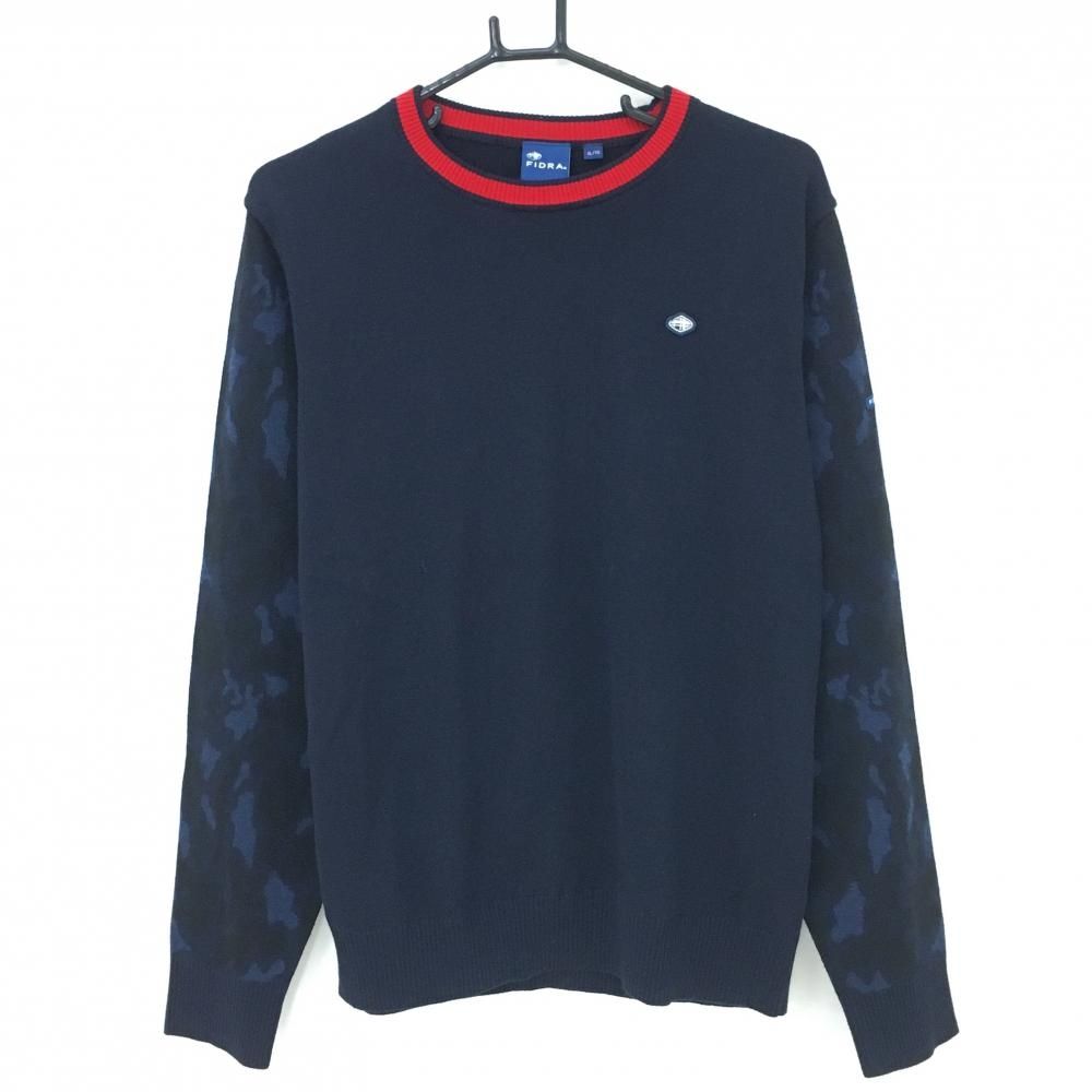 【美品】フィドラ ゴルフウェア 長袖 ニット セーター メンズウェア L 美品☆FIDRA フィドラ メンズ ゴルフウェア ニット セーター Lサイズ