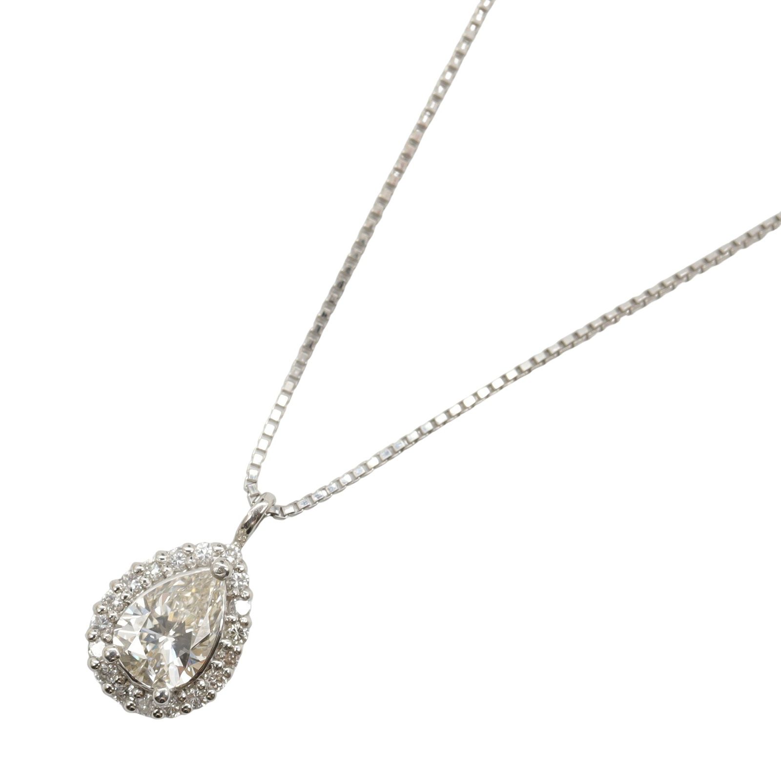ジュエリー JEWELRY ネックレス ダイヤモンド ネックレス ﾀﾞｲﾔ 4.0g 首回44.5㎝ Pt900プラチナ Pt850プラチナ ネックレス レディース Used A