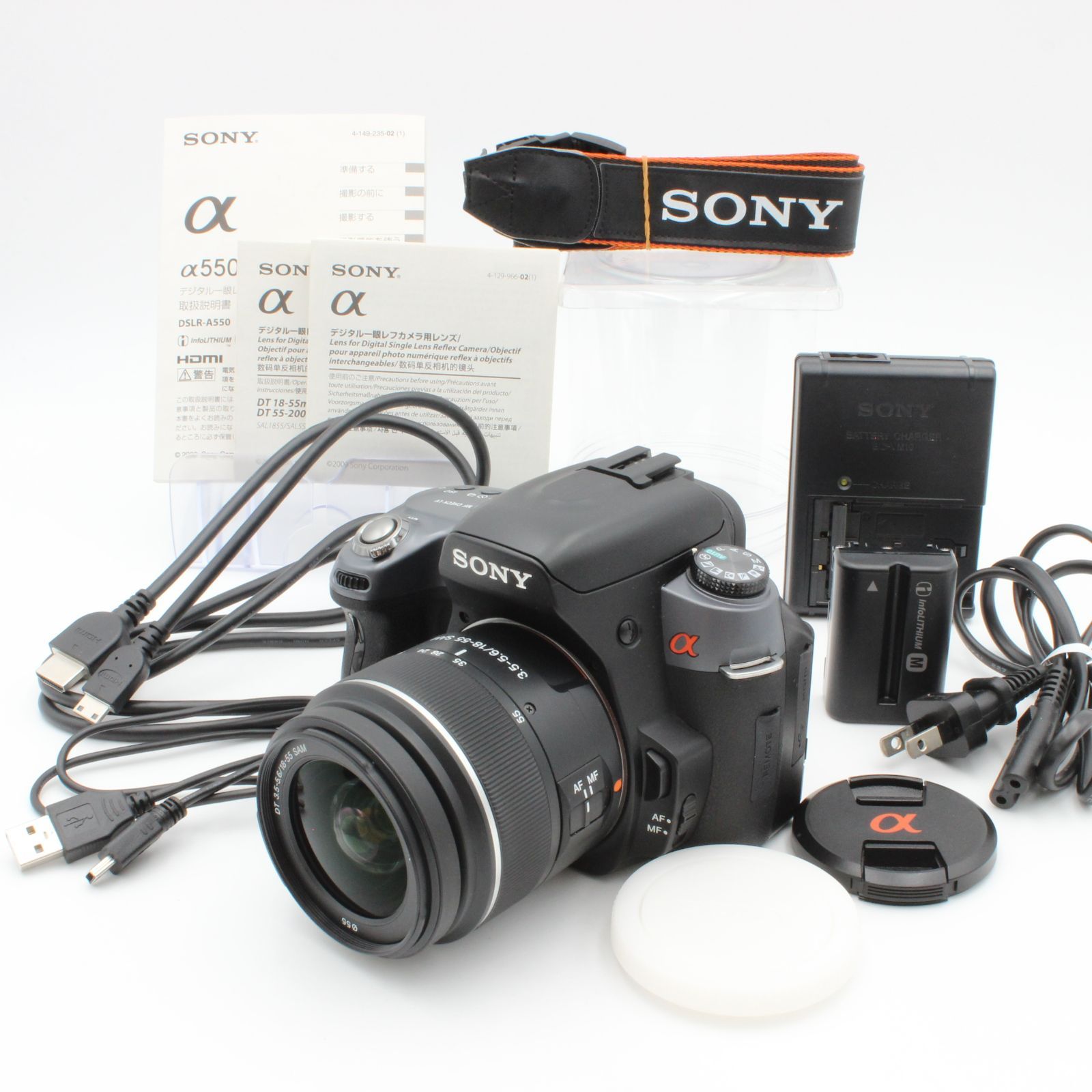 ショット数5504！ 【極美品】 SONY ソニー α550 ズームレンズキット DT 18-55mm F3.5-5.6 SAM DSLR-A550L  sony 36016 - メルカリ