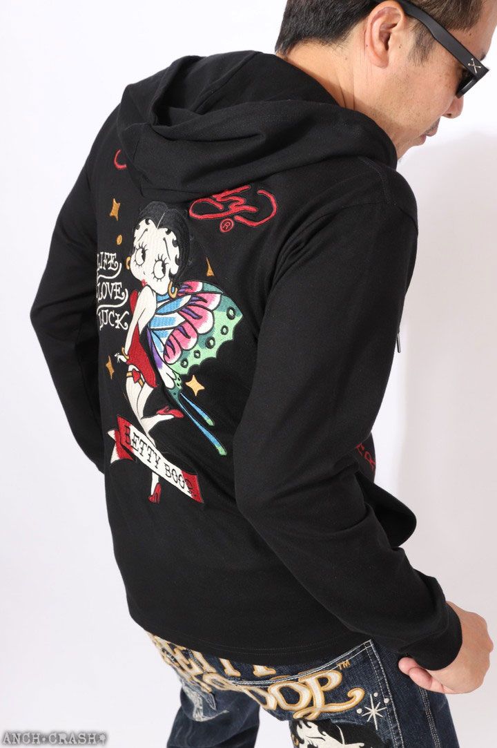 BETTY BOOP×Ed Hardy ZIPパーカー BED-2509 ベティブープ エド