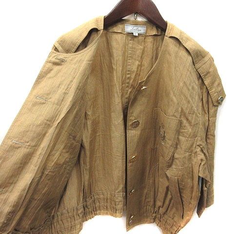 Leilian　レリアン　麻　七分袖サマージャケット　サイズ 13＋　ブラック Leilian レリアン 麻 七分袖サマージャケット サイズ 13＋ ブラック