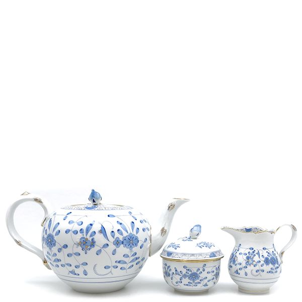 マイセン MEISSEN 食器 インドの華 ティーセット 陶磁器 ホワイト×ブルー×ゴールド 白 青