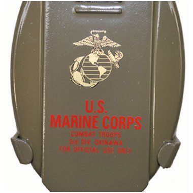 【特価】携帯灰皿 USMC (海兵隊) ミリタリー コンパクト 灰皿 携帯用 ストラップ付き