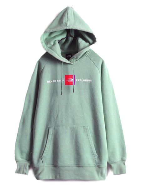ノースフェイス プリント スウェット フード パーカー レディース M