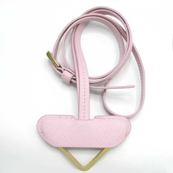 PRADA プラダ サフィアーノ レザー ハート型 バッグチャーム ブラック