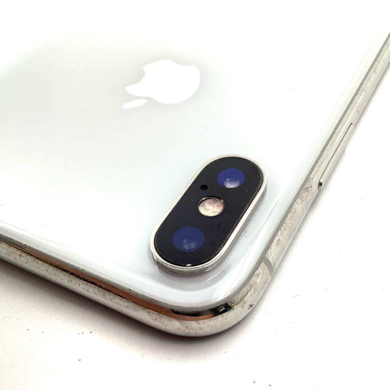 SIM フリー】iPhone X 64GB シルバー?難あり iPhone X 64GB