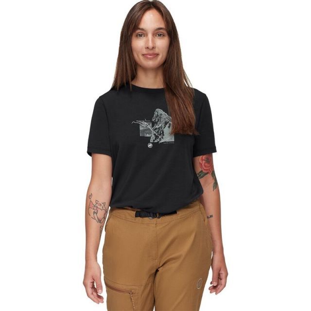 【送料無料】 マムート レディース Tシャツ トップス Mountain 4208m T-Shirt - Women's Black