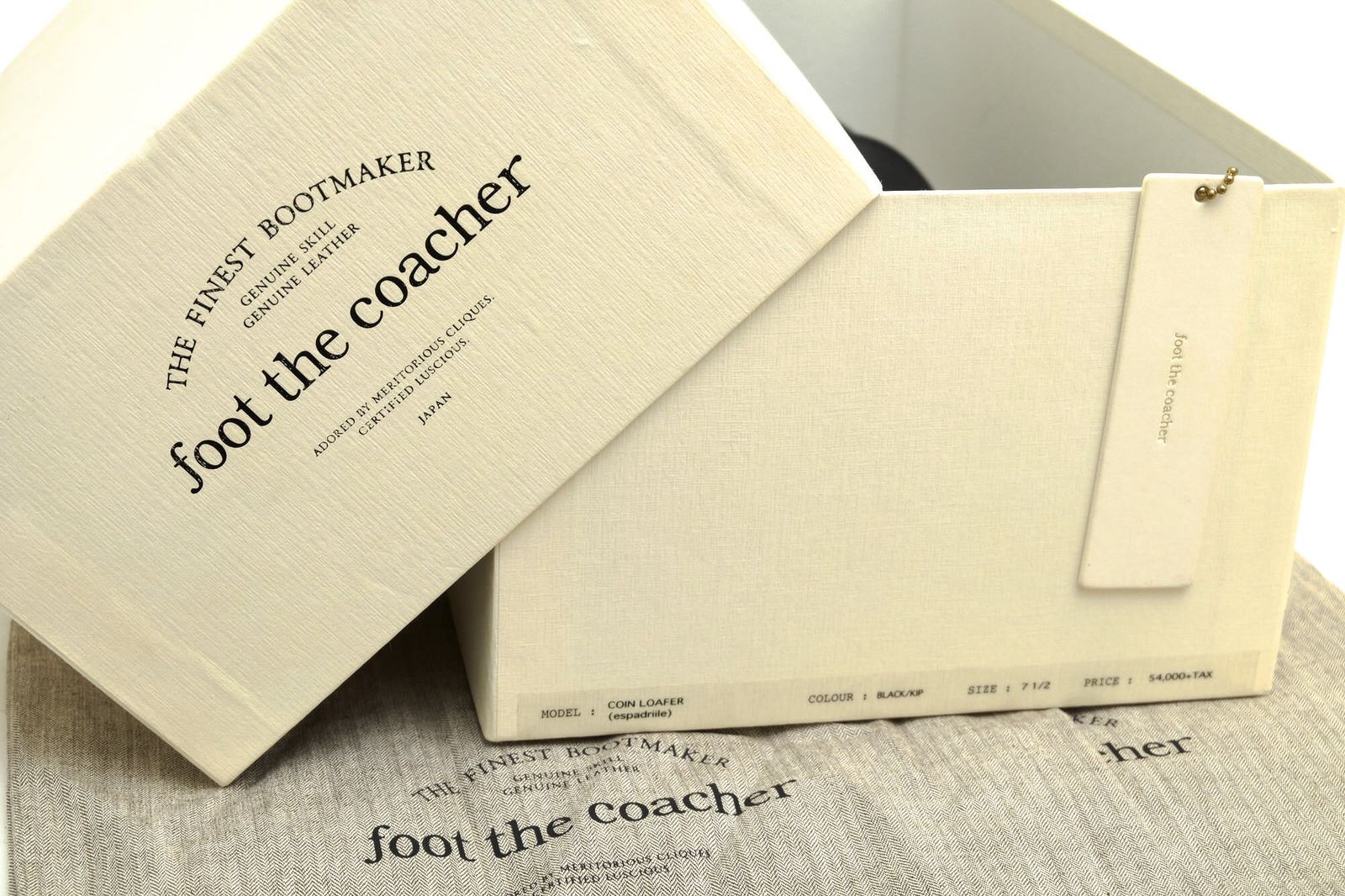 【直営店買付】 フットザコーチャー／foot the coacher コインローファー ペニーローファー シューズ 靴 メンズ 男性 男性用レザー 革 本革 ブラック 黒  FTC1412023 COIN LOAFER(ESPADRIILE) エスパドリーユ仕様 スリッポン  ダイヤル式シューズ